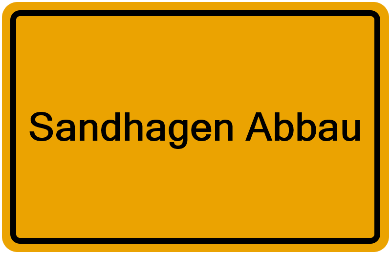 Handelsregisterauszug Sandhagen Abbau